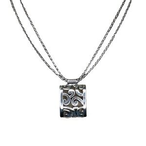 Brighton Double Strand Deco Lace Pendant
Necklace 16"-18"